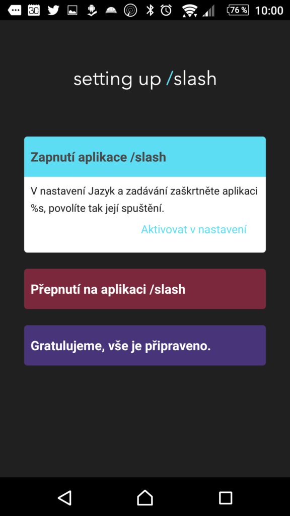 Nastavení klávesnice
