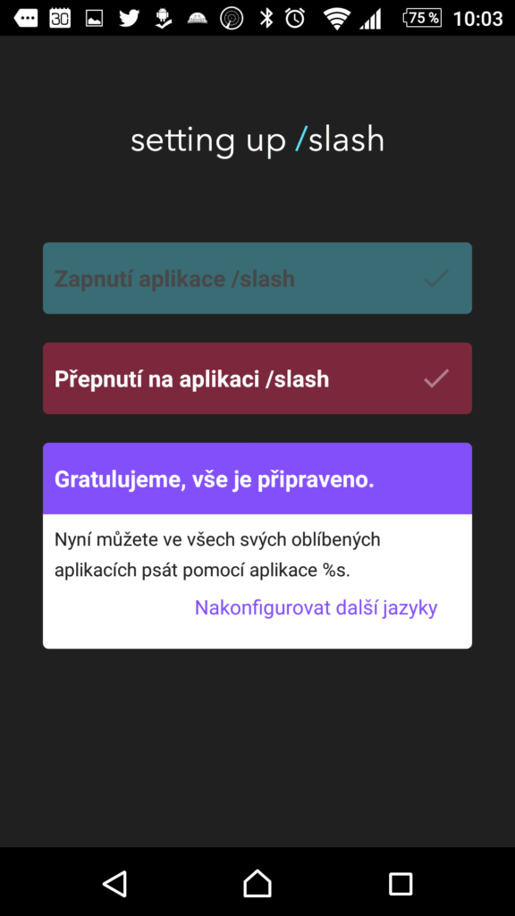 Nastavení klávesnice