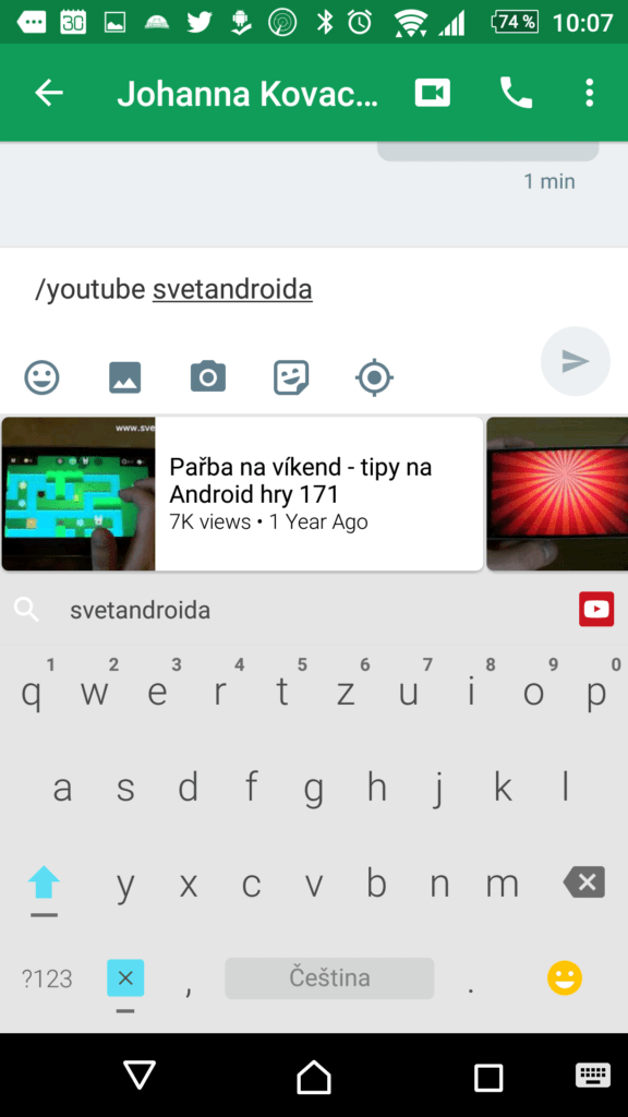 Vyhledání na YouTube
