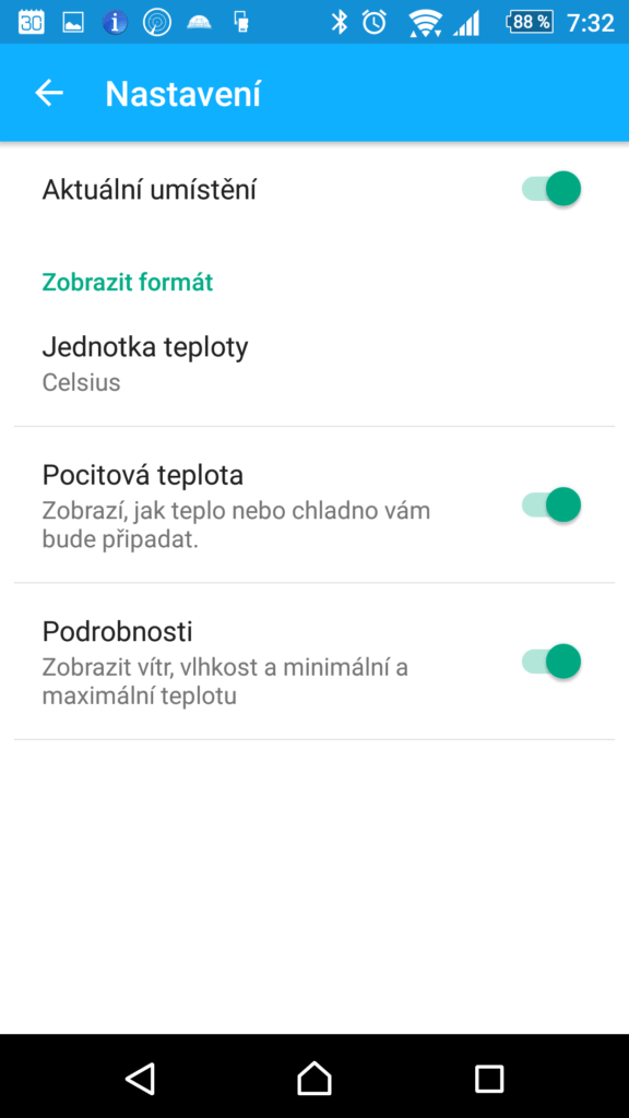 Možnosti nastavení