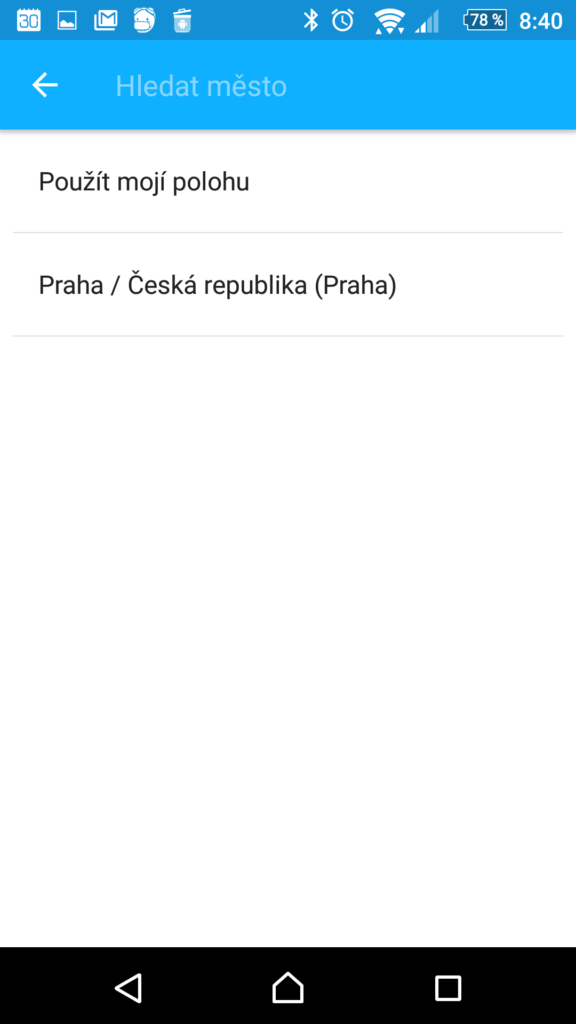 Nastavení widgetu