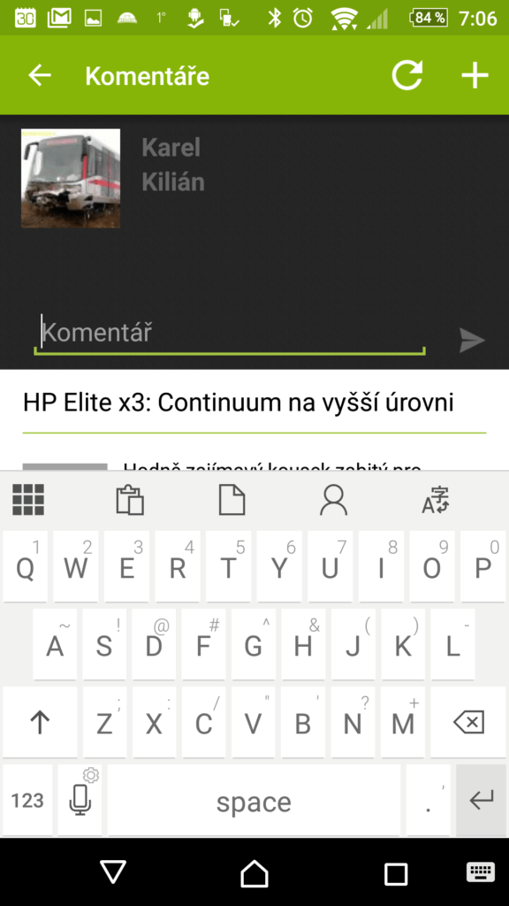Takto vypadá klávesnice v akci