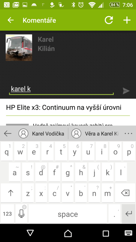 Takto vypadá klávesnice v akci