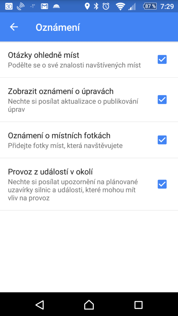 Zobrazit oznámení o úpravách