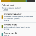 Samsung Galaxy A3 – obsazení úložiště