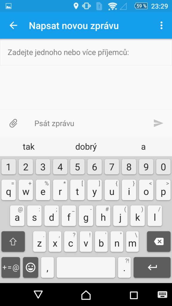 Sony Xperia Z5 Premium klávesnice
