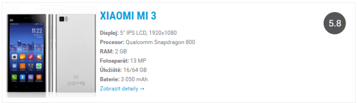 Xiaomi MI3 katalog