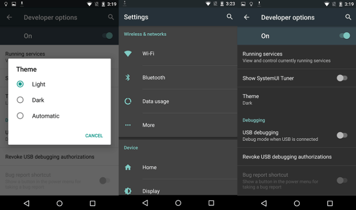 Tmavé téma se do finální verze Androidu M nedostalo