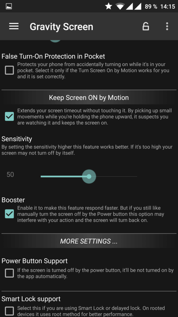gravity screen android apliakce3