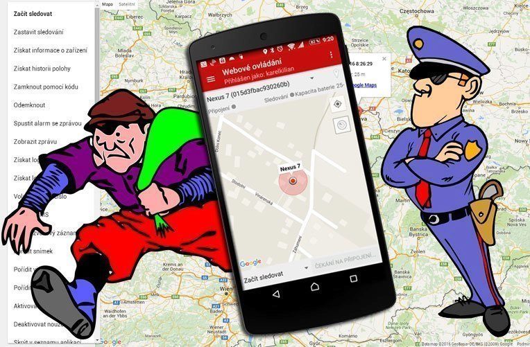 hlasovacka ukradeny telefon ico