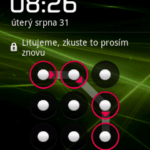 Odemykání obrazovky na Vodafone 845