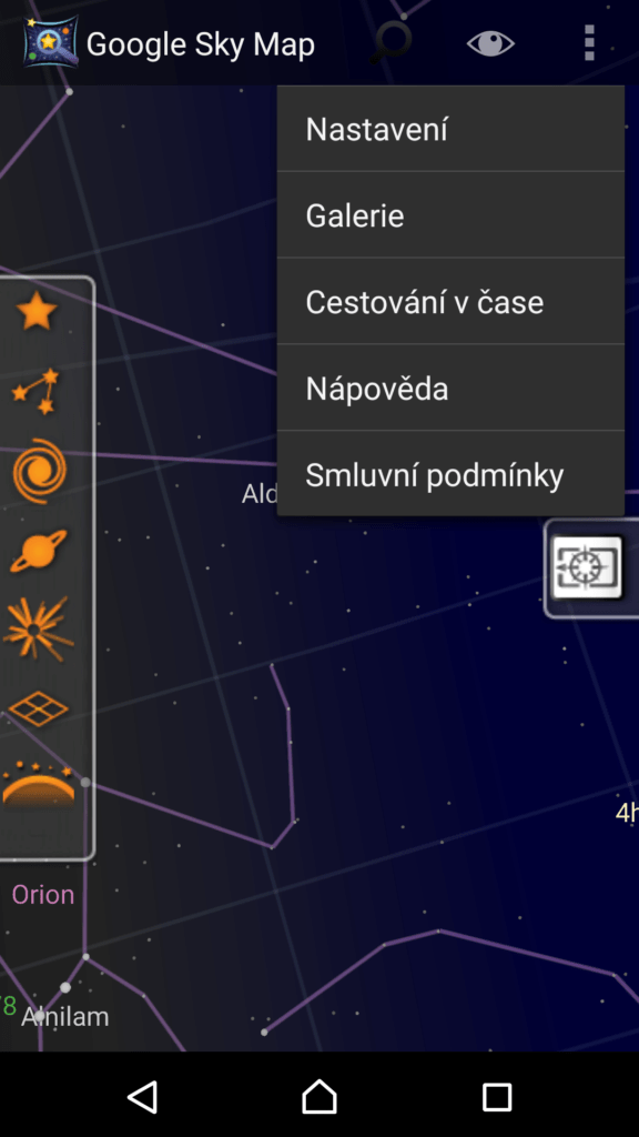 Sky Map v nové verzi