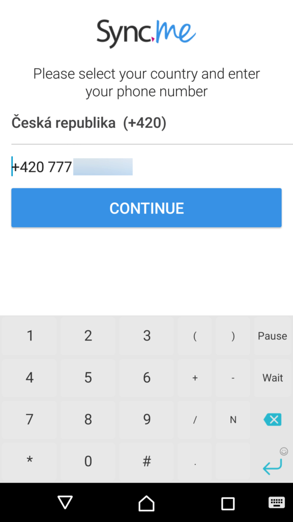 Požadavek na zadání telefonního čísla