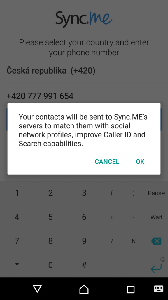 Požadavek na odeslání adresáře