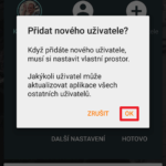 Dialog pro přidání nového uživatele