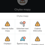 Upozornění na chybu v mapě