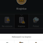 Hlášení nebezpečí na krajnici