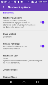 Možnosti nastavení aplikace