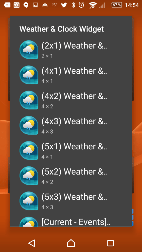 Počasí & Clock Widget Android