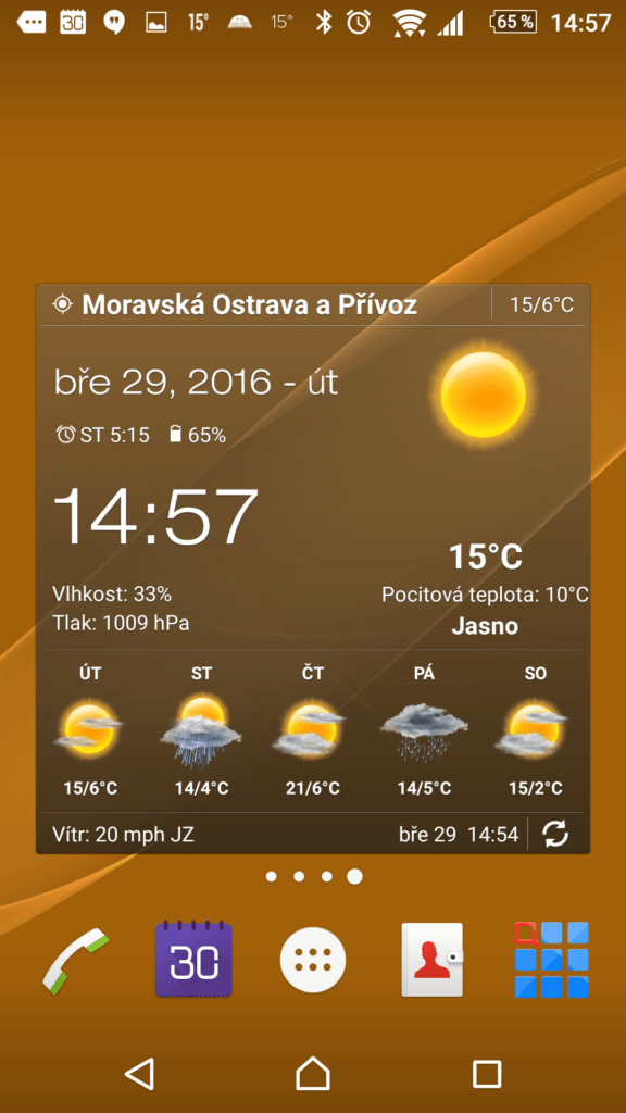 Počasí & Clock Widget Android