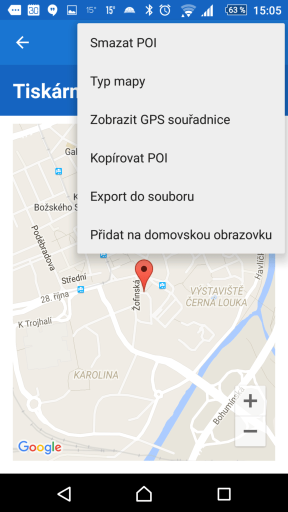 Přidat na domovskou obrazovku