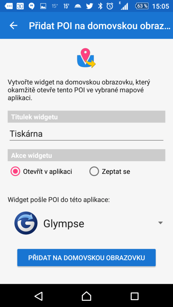 Nastavení vlastností zástupce