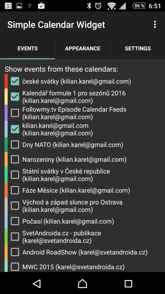 Simple Calendar Widget
