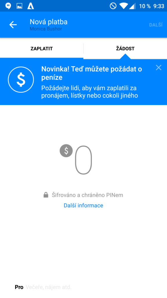 Facebook Messenger platby 3