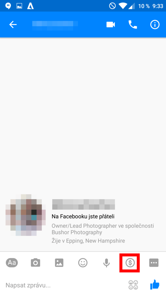 Facebook Messenger platby 4