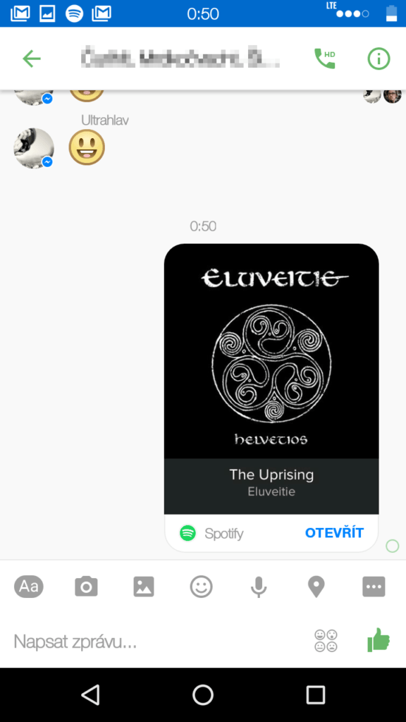 Facebook a Spotify spojují síly Messenger má umět snadné sdílení hudby 5
