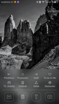 Huawei Mate 8 lockscreen rychlý přístup