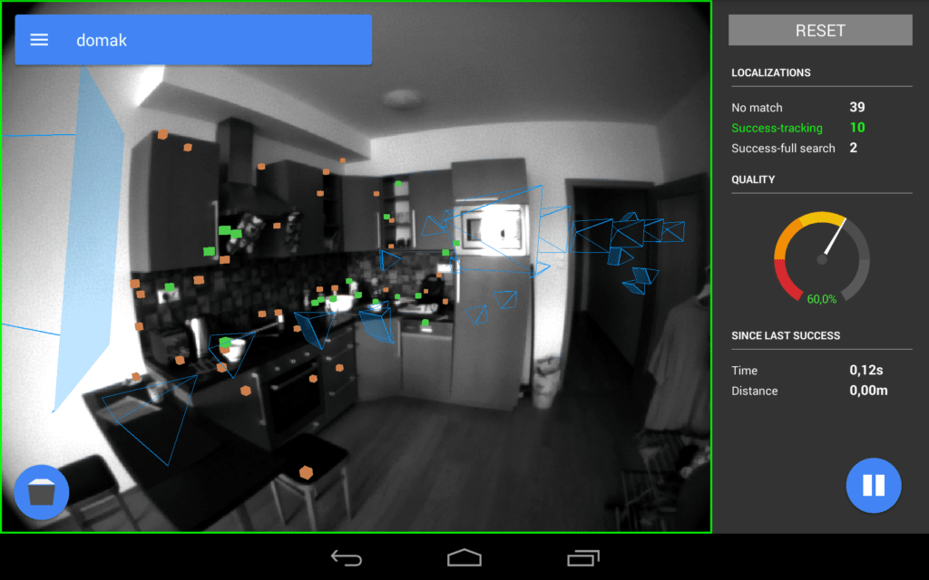 Project Tango Explorer zaměření místnosti 2