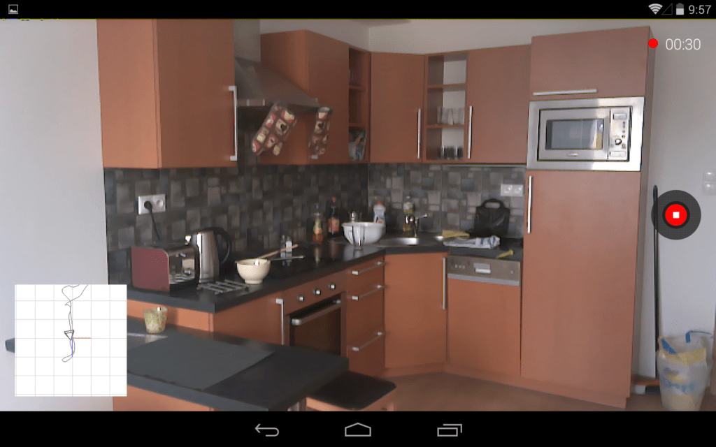 Project Tango Explorer zaměření místnosti 3