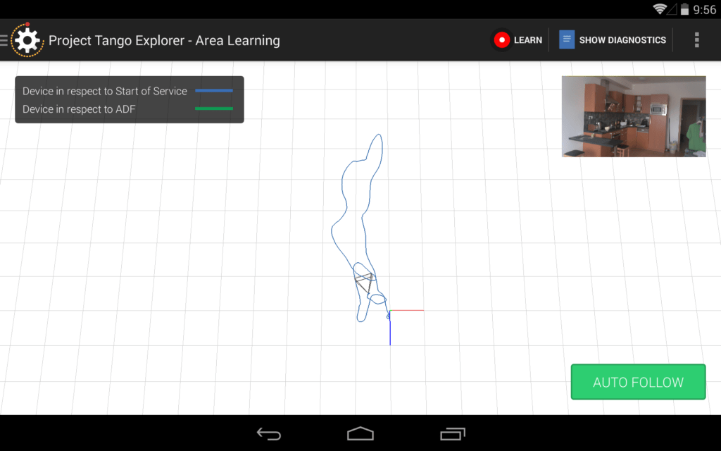Project Tango Explorer zaměření místnosti 4