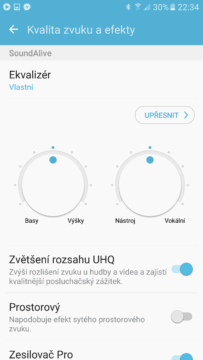 Samsung Galaxy S7 ekvalizér