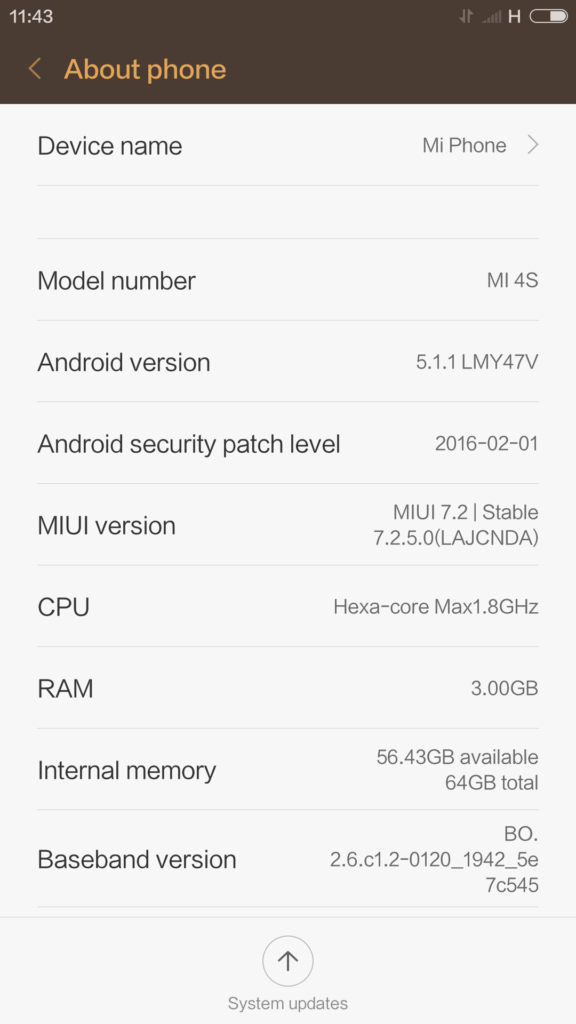 Xiaomi Mi4S Info o telefonu
