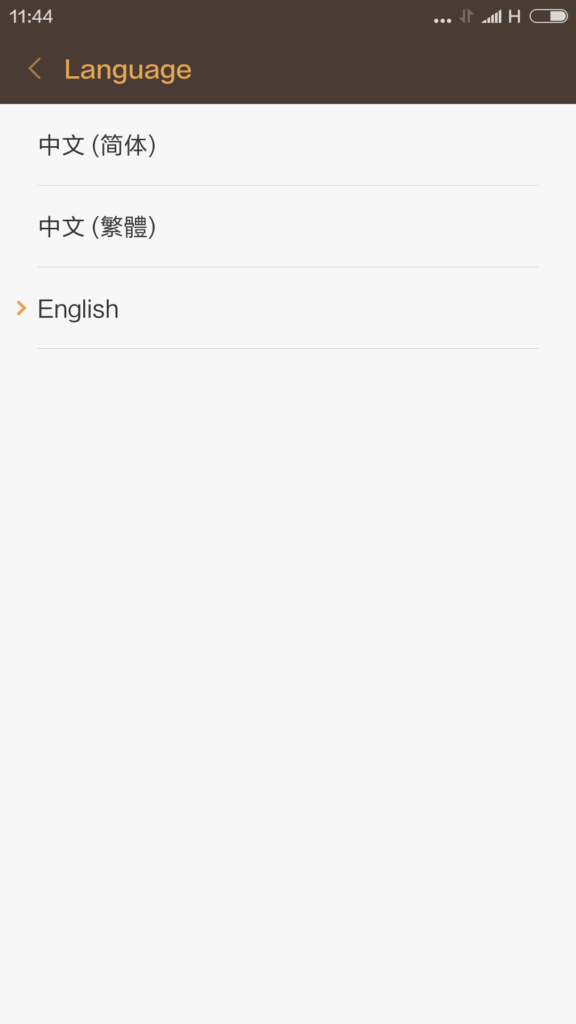 Xiaomi Mi4S nastavení jazyka