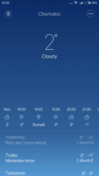 Xiaomi Mi4S – počasí