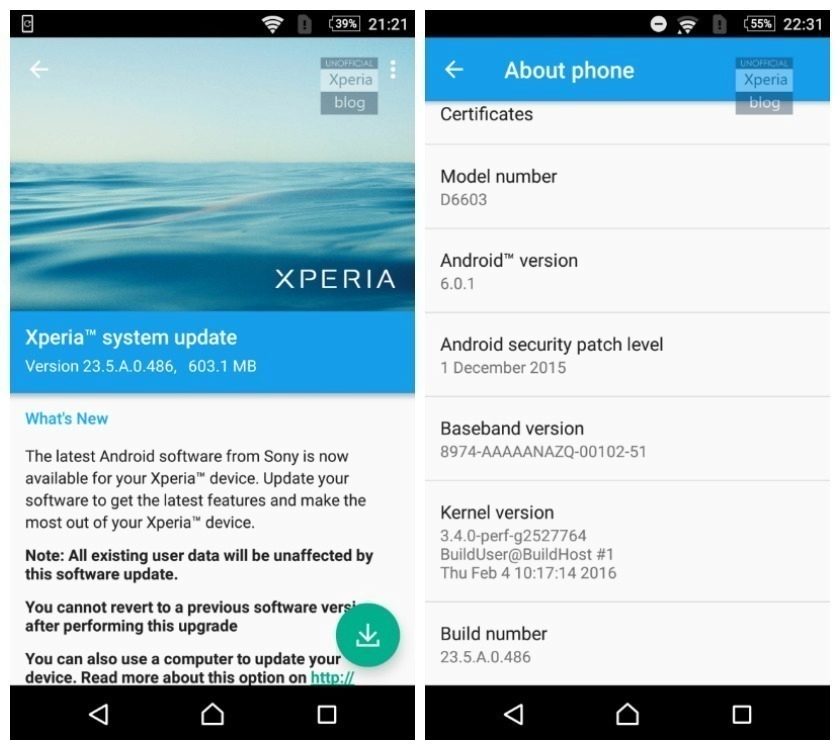 Sony Xperia - Marshmallow beta Sony Xperia - Marshmallow beta
