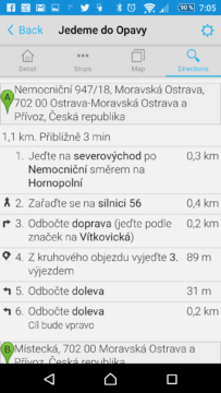 Sekce Directions