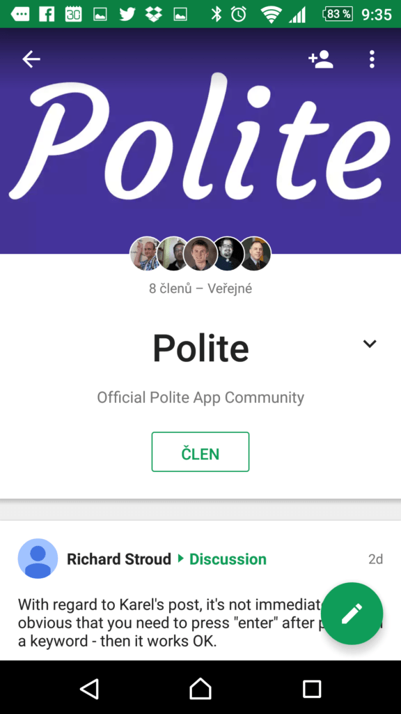 Komunita na sociální síti Google+