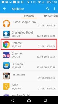 Otevřete Chrome