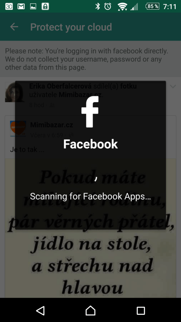 Zjištění informací ze služby