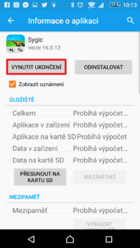 Ukončení aplikace