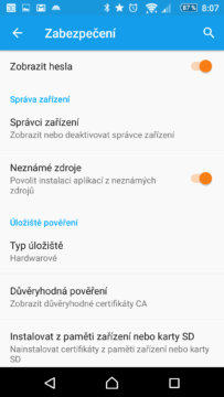 Instalace aplikací z neznámých zdrojů bývá zakázána