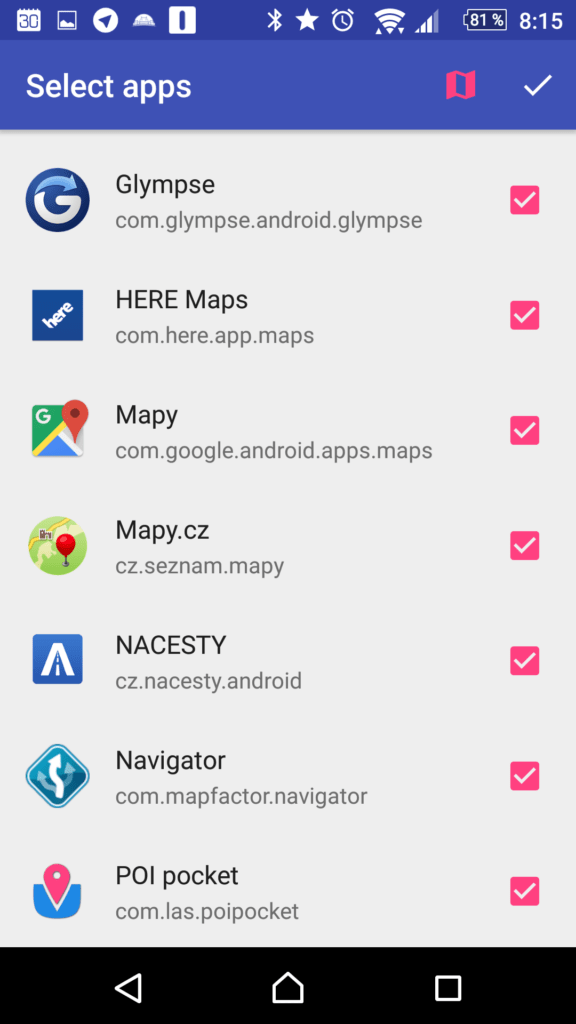 Aplikace, kde bude zobrazen tachometr