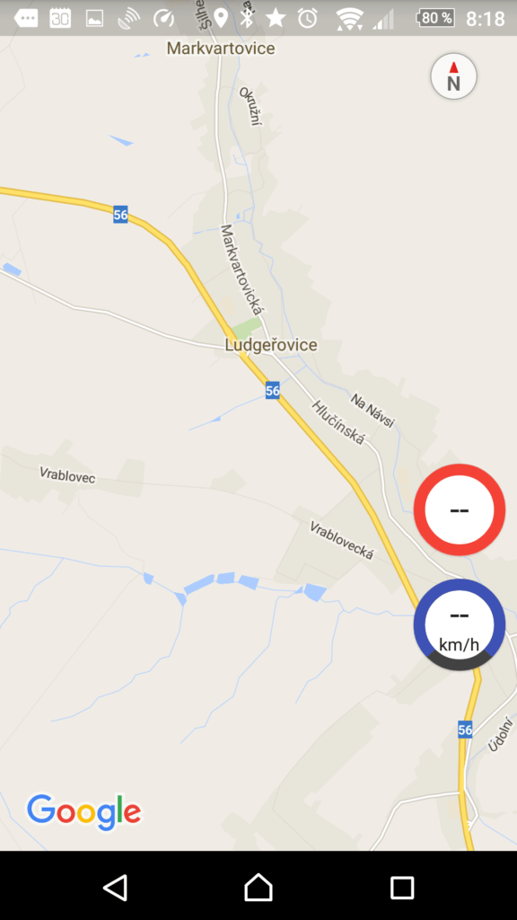Aplikaci lze tahem prstu přesouvat