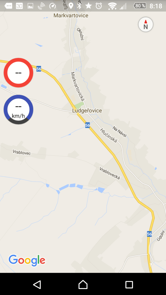 Aplikaci lze tahem prstu přesouvat