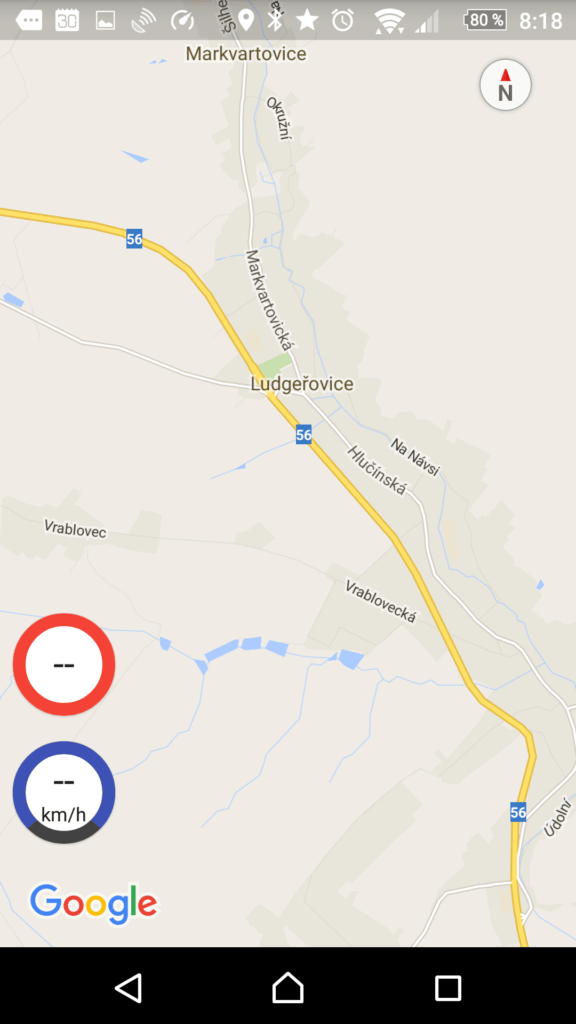 Aplikaci lze tahem prstu přesouvat
