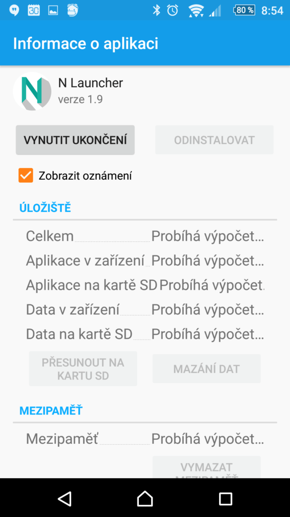 Informace o aplikaci